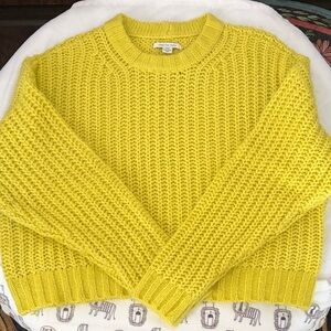 American Eagle Outfitters Sunny Yellow Knit Sweater